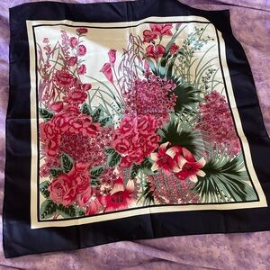 Floral Silky satin Scarf